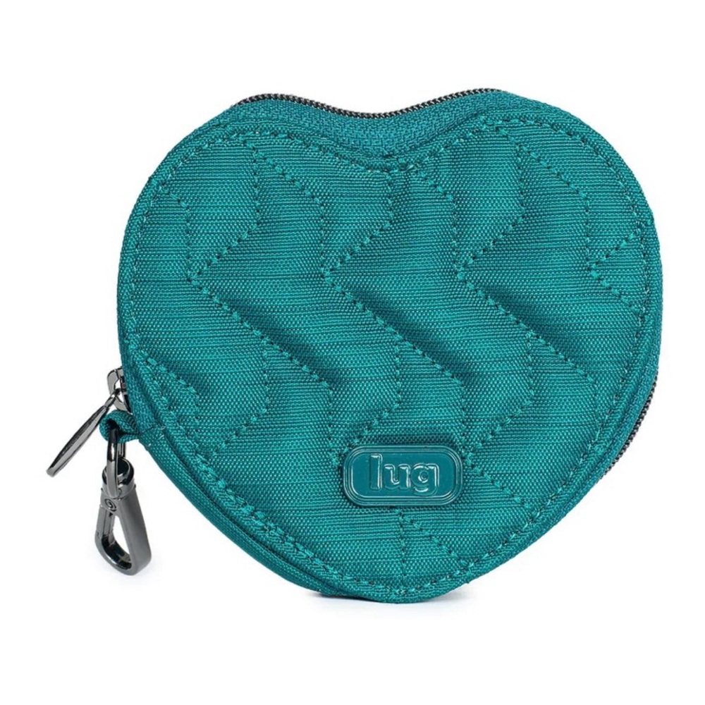 🦚 Lug Teal Heart Key & Card Holder. NWT